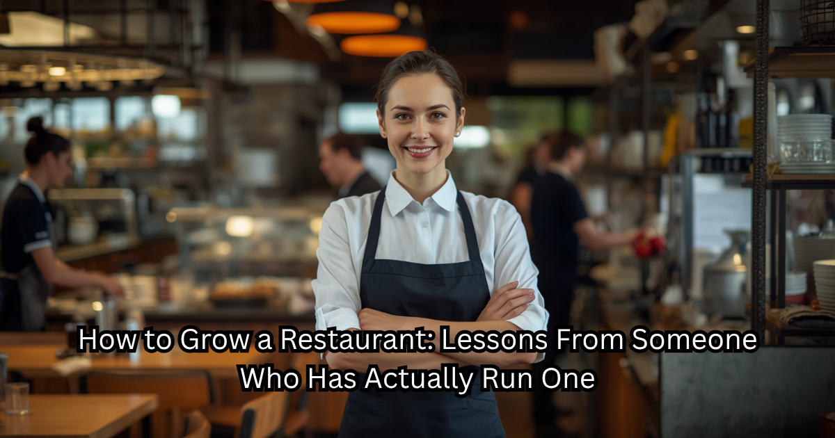 How to Grow a Restaurant: Lessons From Someone Who Has Actually Run One